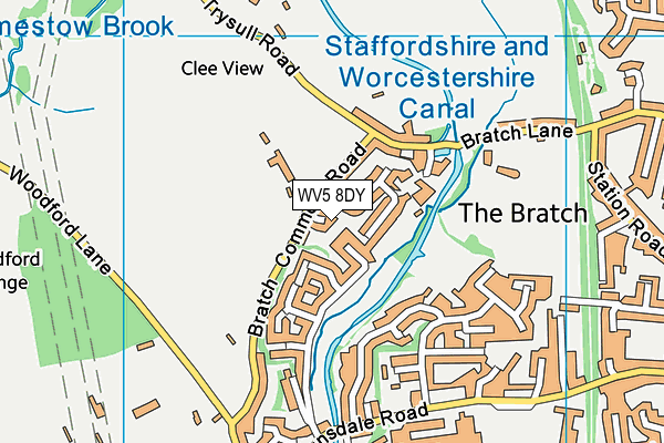 WV5 8DY map - OS VectorMap District (Ordnance Survey)