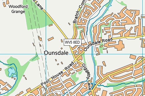 WV5 8ED map - OS VectorMap District (Ordnance Survey)