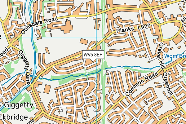 WV5 8EH map - OS VectorMap District (Ordnance Survey)