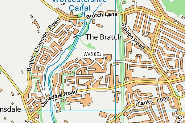 WV5 8EJ map - OS VectorMap District (Ordnance Survey)