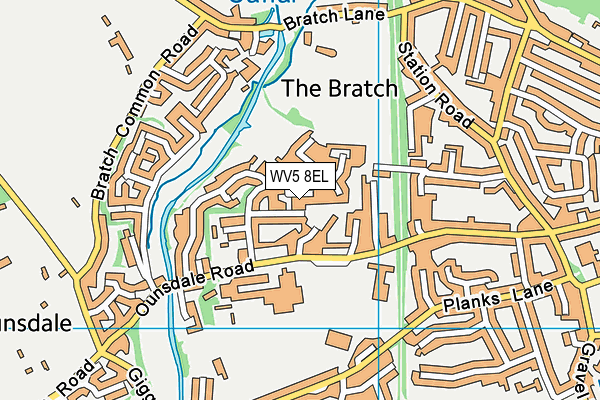 WV5 8EL map - OS VectorMap District (Ordnance Survey)