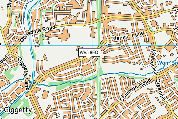 WV5 8EQ map - OS VectorMap District (Ordnance Survey)