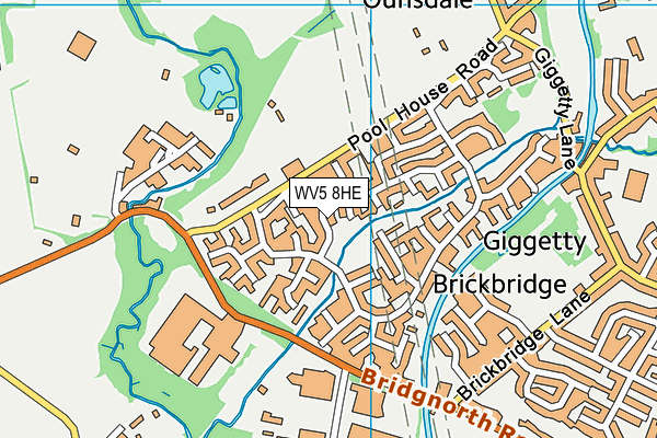 WV5 8HE map - OS VectorMap District (Ordnance Survey)