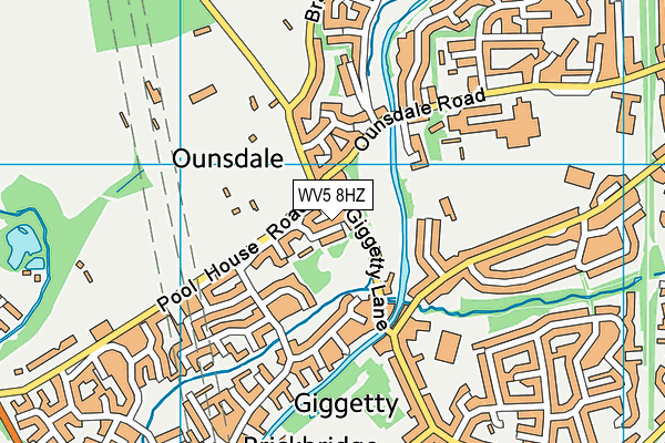 WV5 8HZ map - OS VectorMap District (Ordnance Survey)