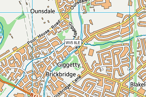 WV5 8LE map - OS VectorMap District (Ordnance Survey)