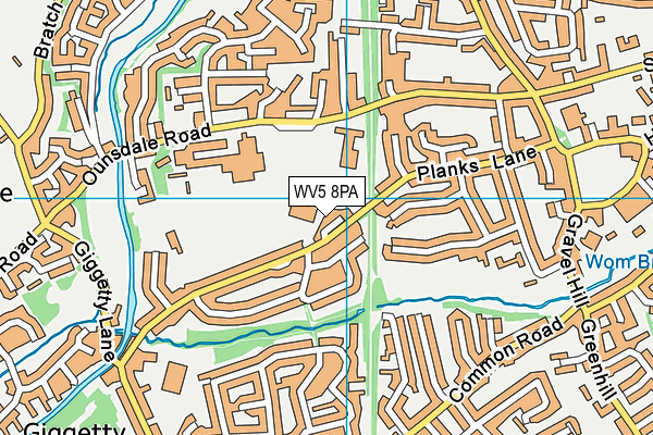 WV5 8PA map - OS VectorMap District (Ordnance Survey)