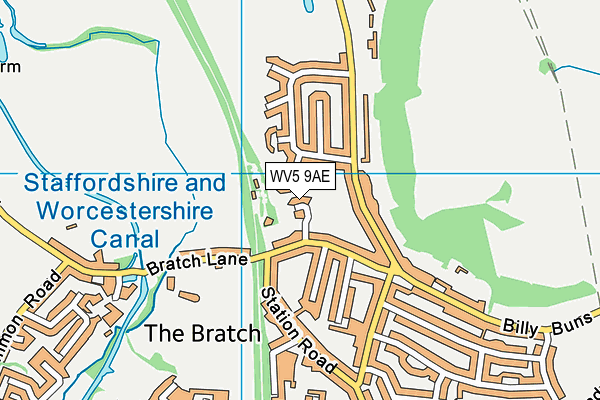 WV5 9AE map - OS VectorMap District (Ordnance Survey)