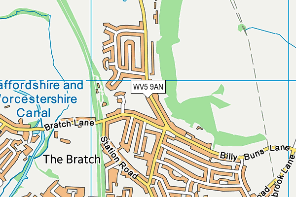 WV5 9AN map - OS VectorMap District (Ordnance Survey)