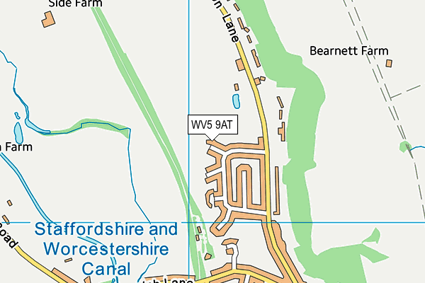 WV5 9AT map - OS VectorMap District (Ordnance Survey)