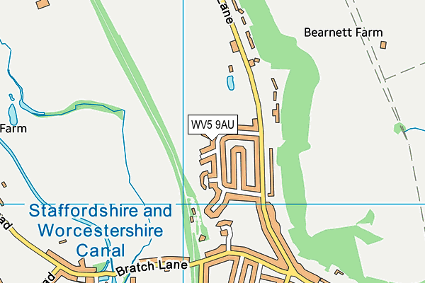 WV5 9AU map - OS VectorMap District (Ordnance Survey)