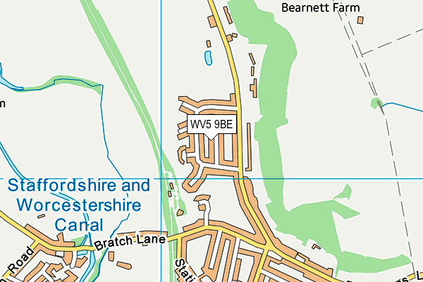 Map of WOMBOURNE PROPERTY SERVICES LIMITED at district scale