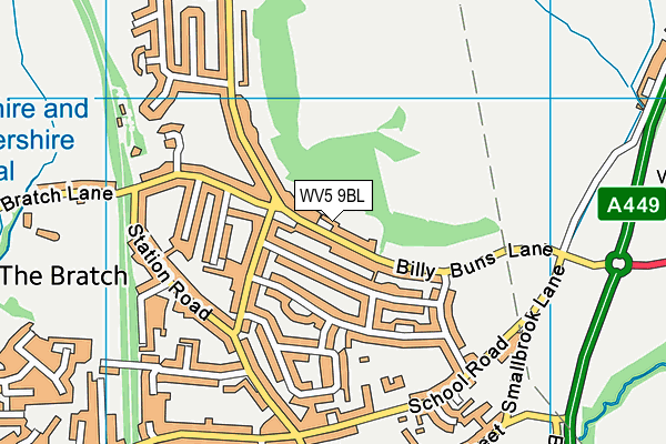 WV5 9BL map - OS VectorMap District (Ordnance Survey)