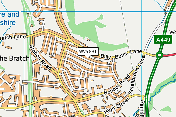 WV5 9BT map - OS VectorMap District (Ordnance Survey)