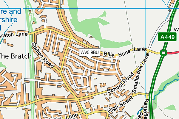 WV5 9BU map - OS VectorMap District (Ordnance Survey)