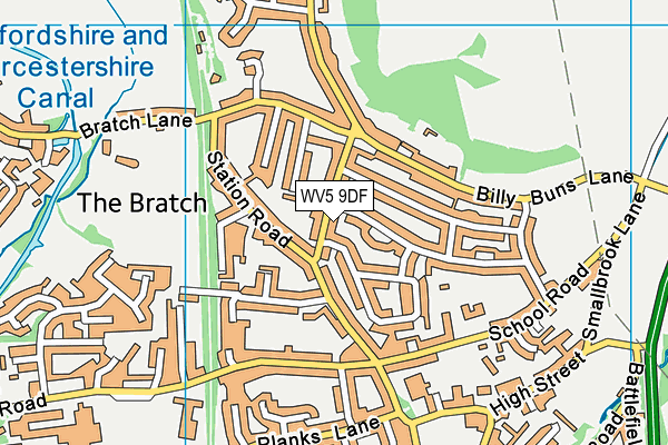 WV5 9DF map - OS VectorMap District (Ordnance Survey)