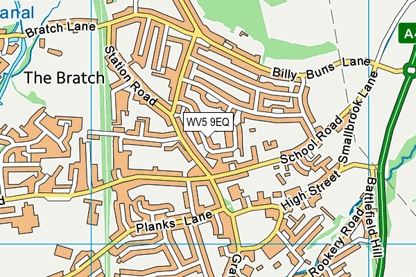 WV5 9EQ map - OS VectorMap District (Ordnance Survey)