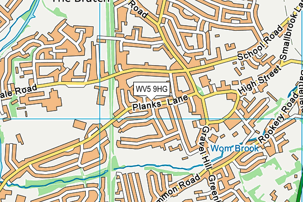 WV5 9HG map - OS VectorMap District (Ordnance Survey)