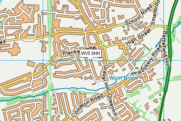 WV5 9HH map - OS VectorMap District (Ordnance Survey)
