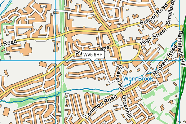 WV5 9HP map - OS VectorMap District (Ordnance Survey)