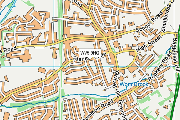 WV5 9HQ map - OS VectorMap District (Ordnance Survey)
