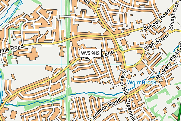 WV5 9HS map - OS VectorMap District (Ordnance Survey)