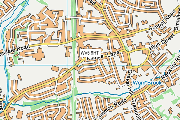 WV5 9HT map - OS VectorMap District (Ordnance Survey)