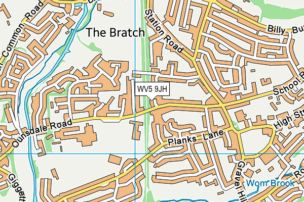 WV5 9JH map - OS VectorMap District (Ordnance Survey)