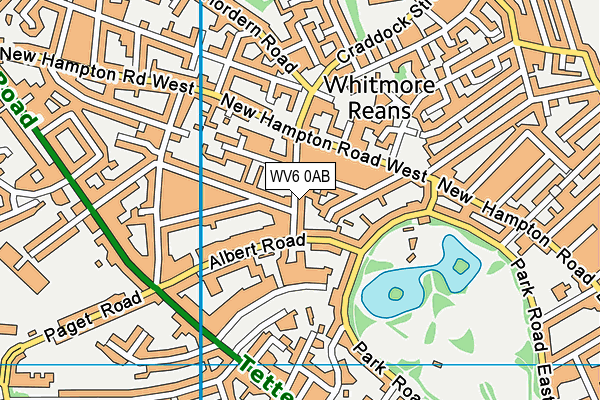 WV6 0AB map - OS VectorMap District (Ordnance Survey)