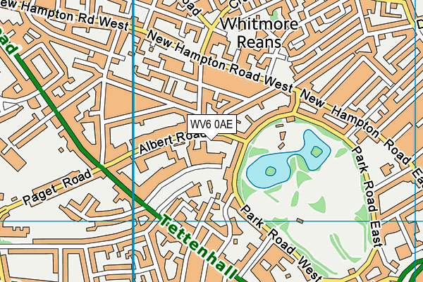 WV6 0AE map - OS VectorMap District (Ordnance Survey)