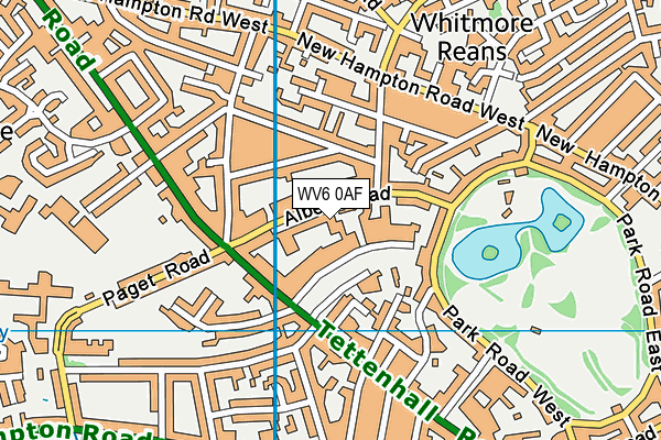 WV6 0AF map - OS VectorMap District (Ordnance Survey)