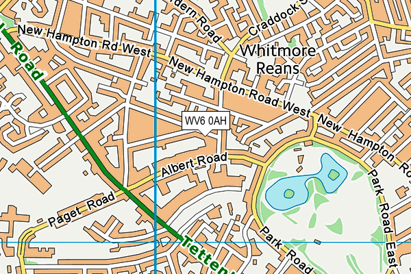 WV6 0AH map - OS VectorMap District (Ordnance Survey)