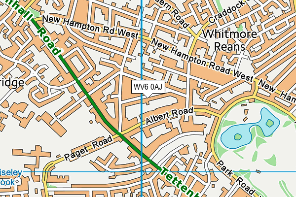 WV6 0AJ map - OS VectorMap District (Ordnance Survey)