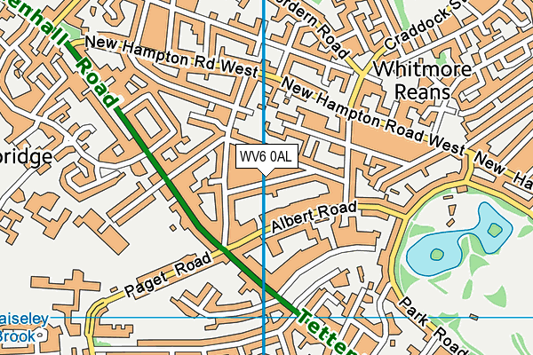 WV6 0AL map - OS VectorMap District (Ordnance Survey)