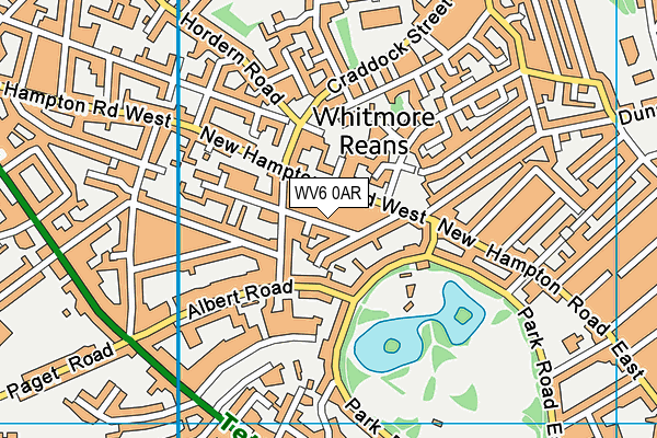 WV6 0AR map - OS VectorMap District (Ordnance Survey)