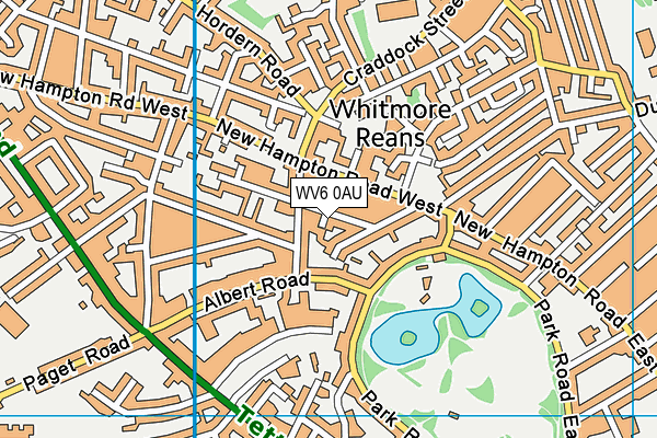 WV6 0AU map - OS VectorMap District (Ordnance Survey)