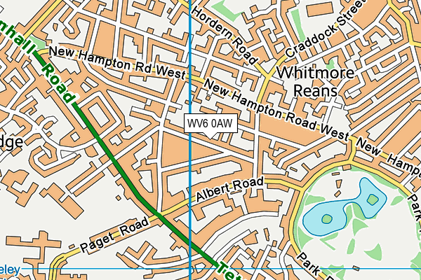 WV6 0AW map - OS VectorMap District (Ordnance Survey)