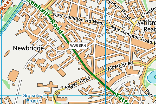 WV6 0BN map - OS VectorMap District (Ordnance Survey)