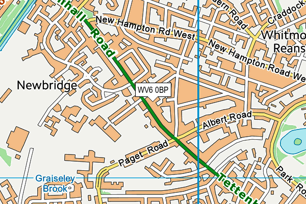 WV6 0BP map - OS VectorMap District (Ordnance Survey)