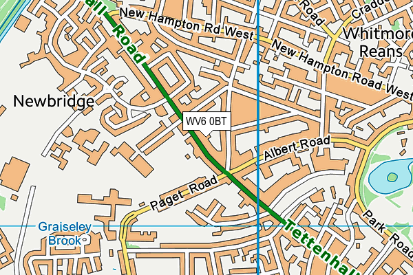 WV6 0BT map - OS VectorMap District (Ordnance Survey)