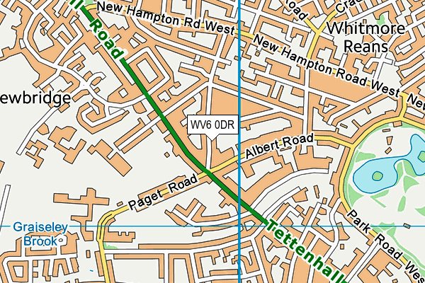 WV6 0DR map - OS VectorMap District (Ordnance Survey)