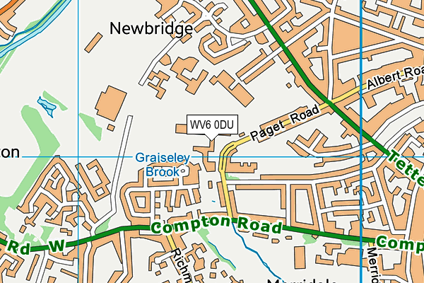 Compton Park Recreation Centre (Closed) map (WV6 0DU) - OS VectorMap District (Ordnance Survey)
