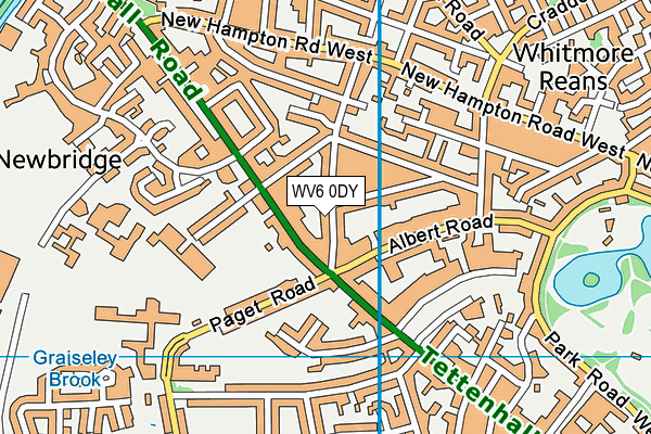 WV6 0DY map - OS VectorMap District (Ordnance Survey)