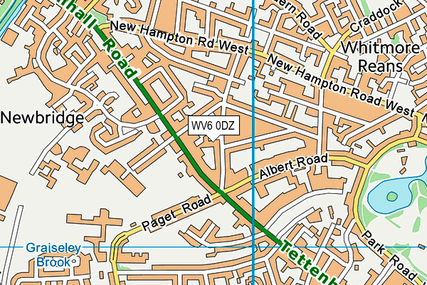 WV6 0DZ map - OS VectorMap District (Ordnance Survey)