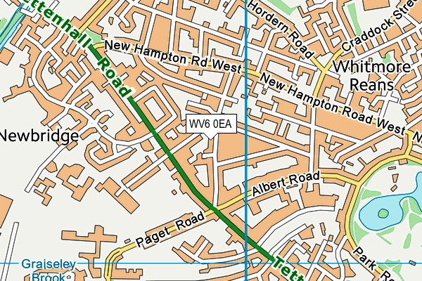 WV6 0EA map - OS VectorMap District (Ordnance Survey)