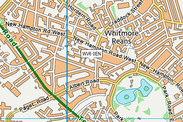 WV6 0EN map - OS VectorMap District (Ordnance Survey)