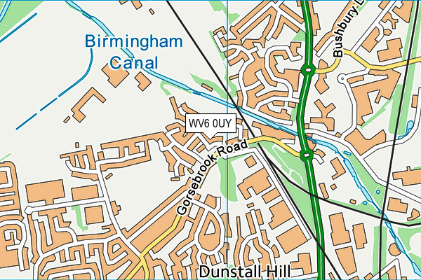 WV6 0UY map - OS VectorMap District (Ordnance Survey)