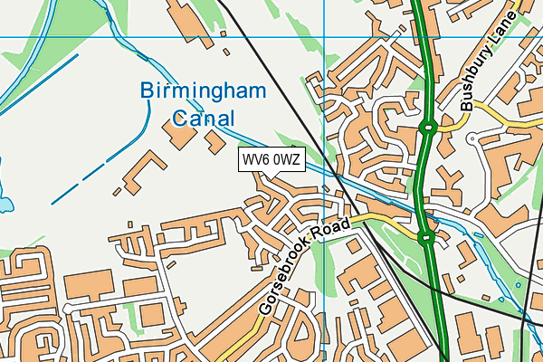 WV6 0WZ map - OS VectorMap District (Ordnance Survey)