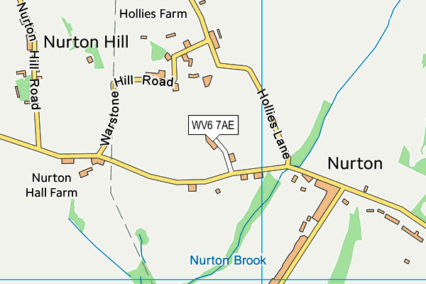 WV6 7AE map - OS VectorMap District (Ordnance Survey)