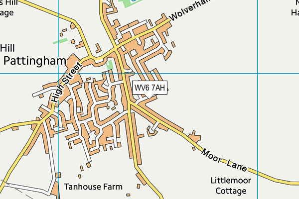 WV6 7AH map - OS VectorMap District (Ordnance Survey)