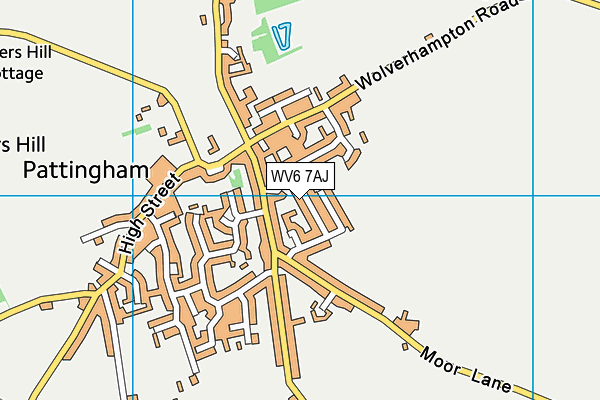 WV6 7AJ map - OS VectorMap District (Ordnance Survey)